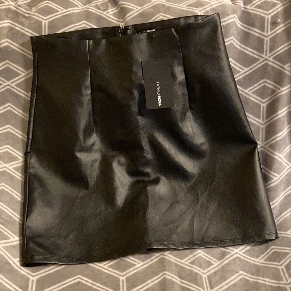 NWT faux leather skirt by Fashion Nova